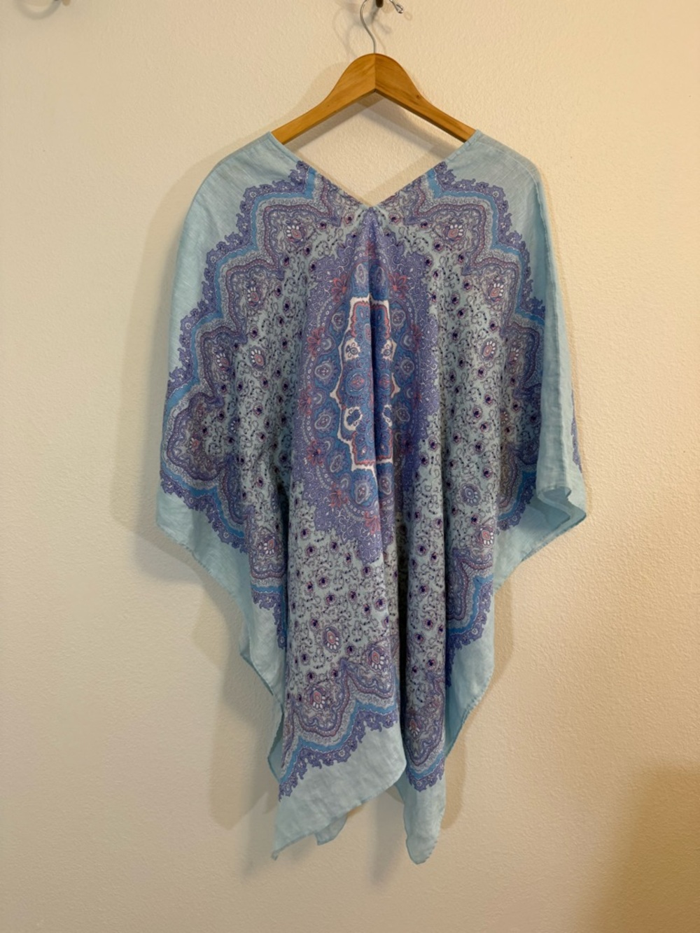 J McLaughlin cover up xs / s 100% linen boho bandana beach vacation cruise